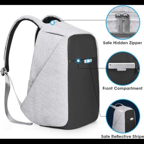 Anti Theft Backpack - 15.6 Inch Laptop Travel Backpack with Hidden Zipper main image 5